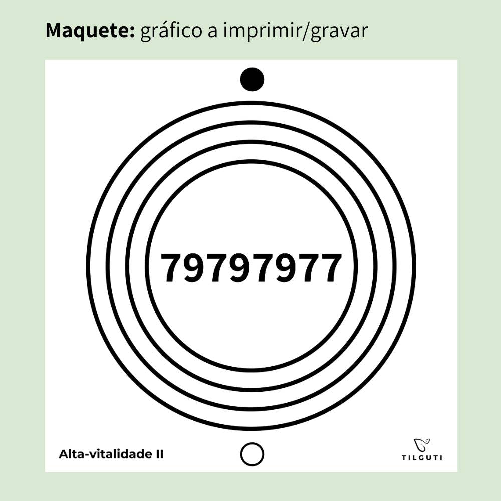 001. Alta Vitalidade 2 | Gráfico Radiestésico em MDF Lacado