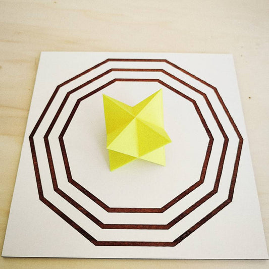 Merkabah (Merkaba) 3D em PLA - Amarelo