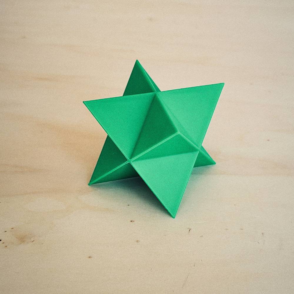 Merkabah (Merkaba) 3D em PLA - Verde
