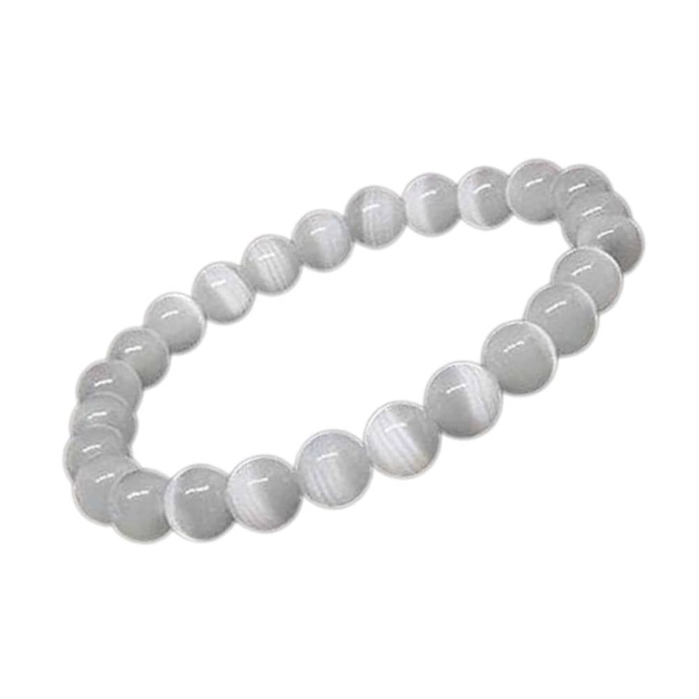 Pulseira de Selenita – Esferas 8 mm