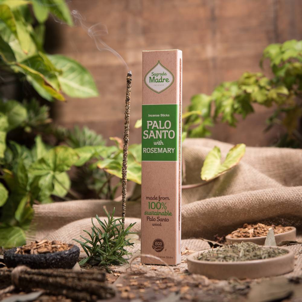 Incenso Natural de Pau Santo e Alecrim – Sagrada Madre