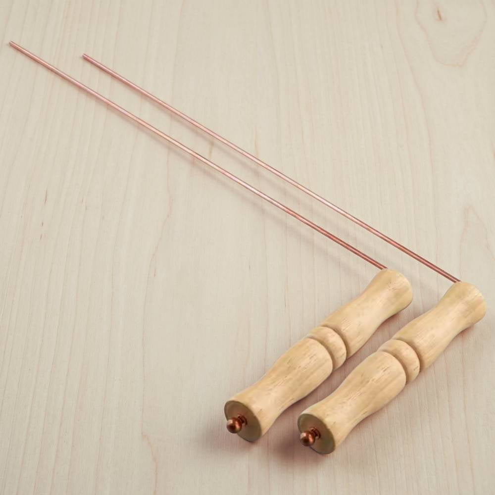 Dual Rod em cobre com cabo de madeira para Radiestesia TILGUTI®