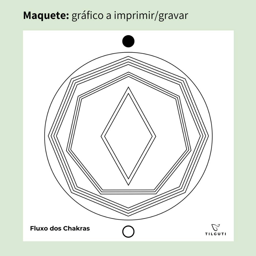 175. Fluxo dos Chakras | Gráfico Radiestésico em MDF Lacado