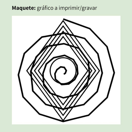 Gráfico Radiestésico Espiral Cósmica em MDF Cru – Produção própria TILGUTI.