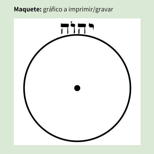 Maquete do Gráfico Radiestésico IAVÉ que será impresso a preto em MDF Cru – disponível em 17x17, 21x21 e 23x23 cm – Produção própria TILGUTI.