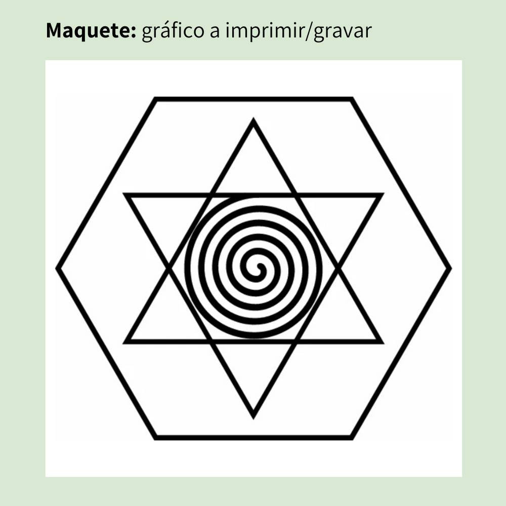 Maquete do Gráfico Radiestésico Desembaraçador (Físico) que será impresso em MDF Cru – vários tamanhos – Produção própria TILGUTI Portugal.