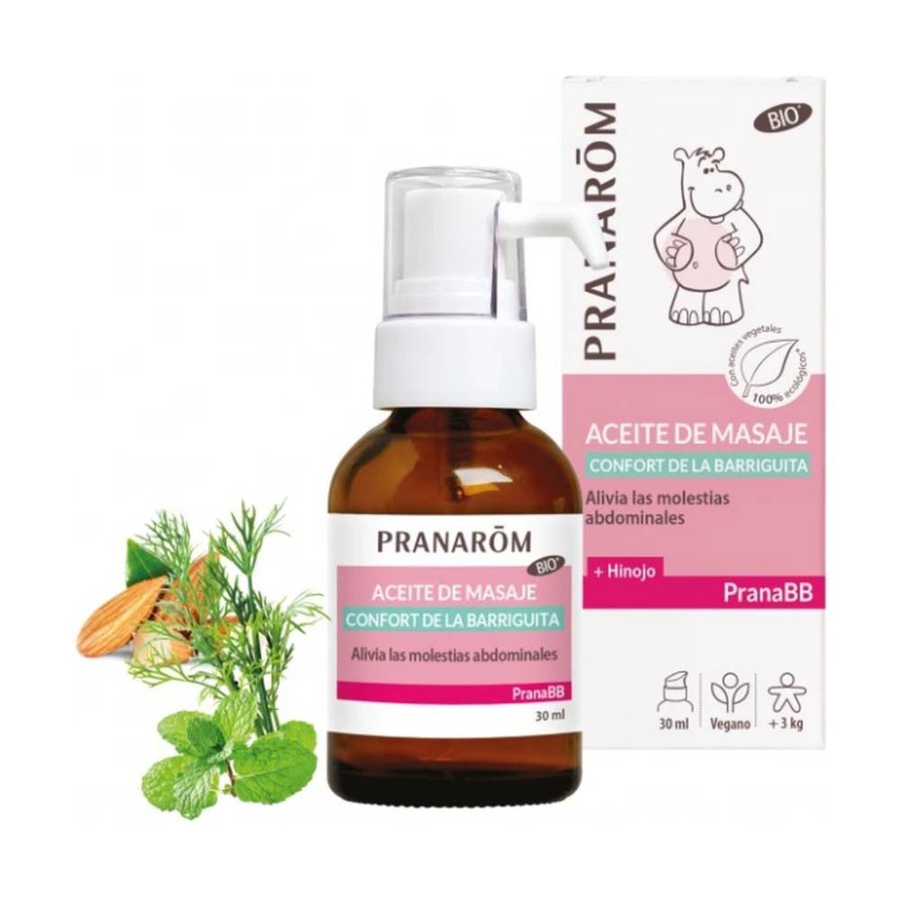 PranaBB Óleo de Massagem Conforto Digestivo BIO 30 ml Pranarōm TILGUTI