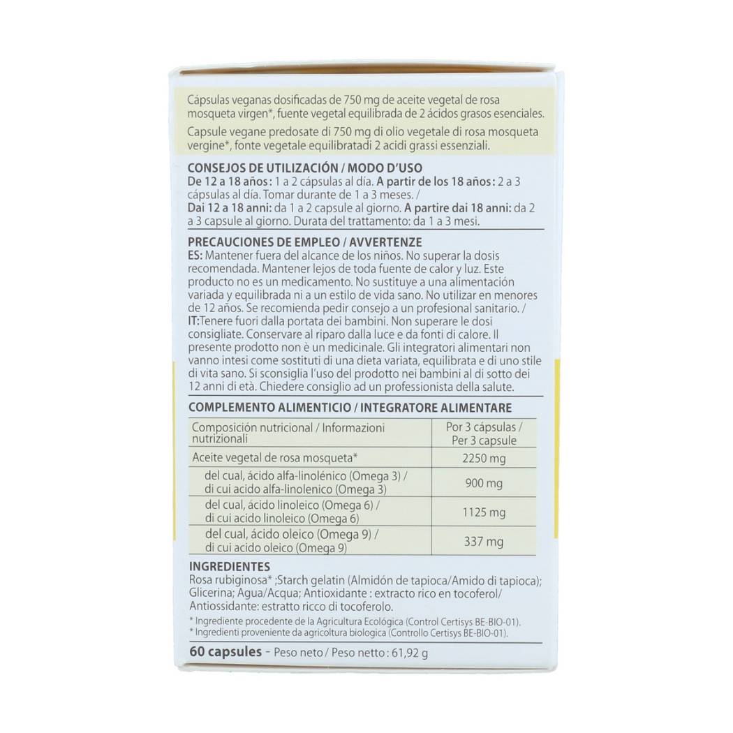 Cápsulas - Óleo Vegetal Rosa Mosqueta, 750mg, 60 caps