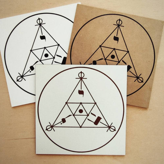 Gráfico radiestésico SCAP cabalístico em diferentes materiais PVC e MDF utilizado na Radiestesia Consciente - método TILGUTI®