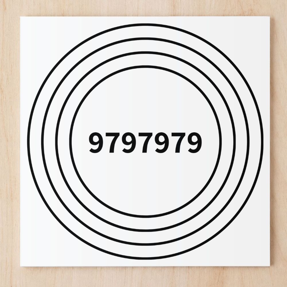 Perfil do Gráfico Alta Vitalidade 9797979 em PVC branco, variante Profissional, com quatro círculos concêntricos e sequência numérica central.