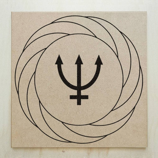 130. Turbilhão com Neptuno 2 | Gráfico Radiestésico em MDF Cru