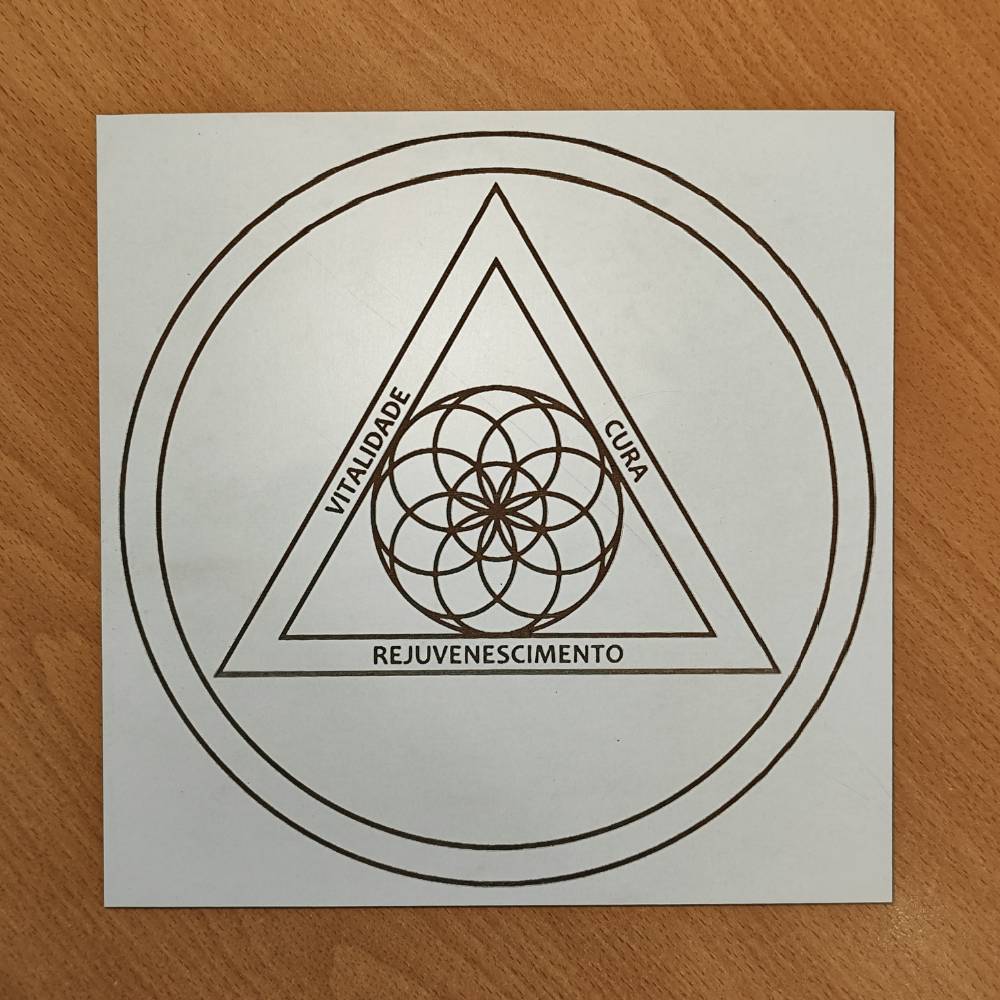 072. Revitalizador de chakras | Cuadro Radiestésico en MDF Lacado