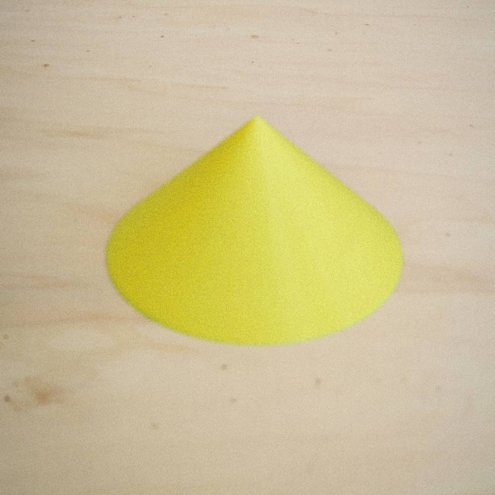 Cone Baixo 3D em PLA – Amarelo