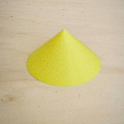 Cone Baixo 3D em PLA – Amarelo