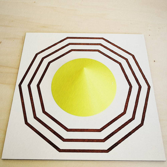 Cone Baixo 3D em PLA – Amarelo