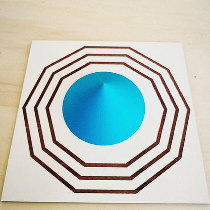 Cone Baixo 3D em PLA – Azul Claro