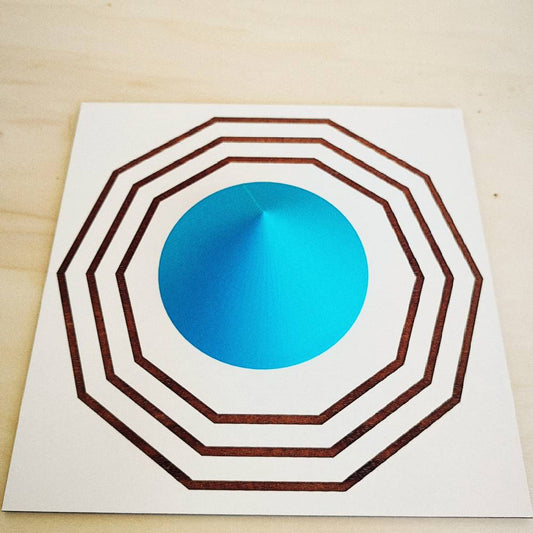 Cone Baixo 3D em PLA – Azul Claro