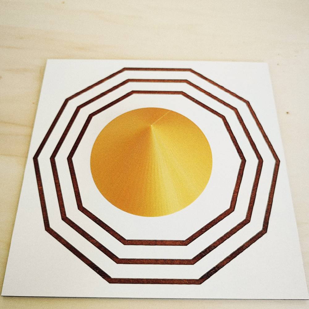 Cone Baixo 3D em PLA – Dourado