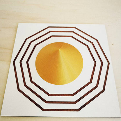Cone Baixo 3D em PLA – Dourado