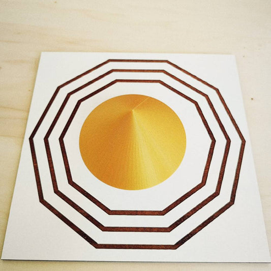 Cone Baixo 3D em PLA – Dourado