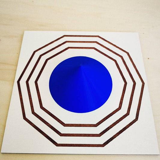 Cone Baixo 3D em PLA – Azul Índigo