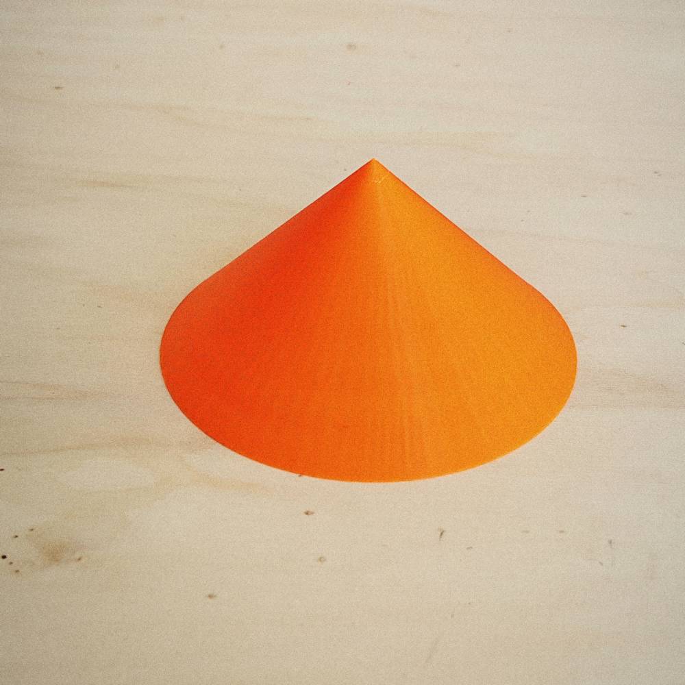 Cone Baixo 3D em PLA – Laranja