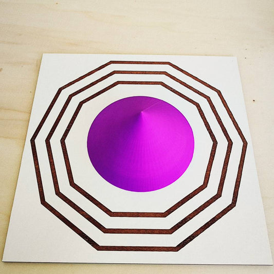 Cone Baixo 3D em PLA – Violeta