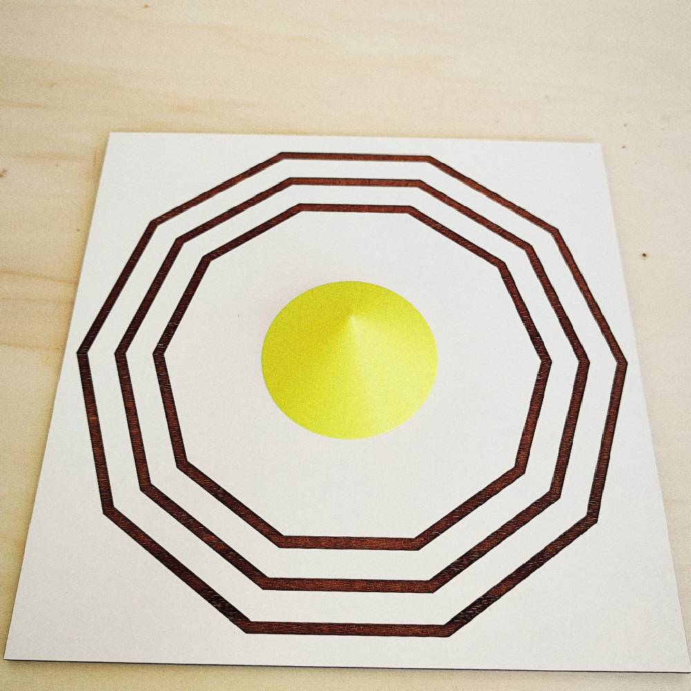 Cone Baixo 3D em PLA – Amarelo