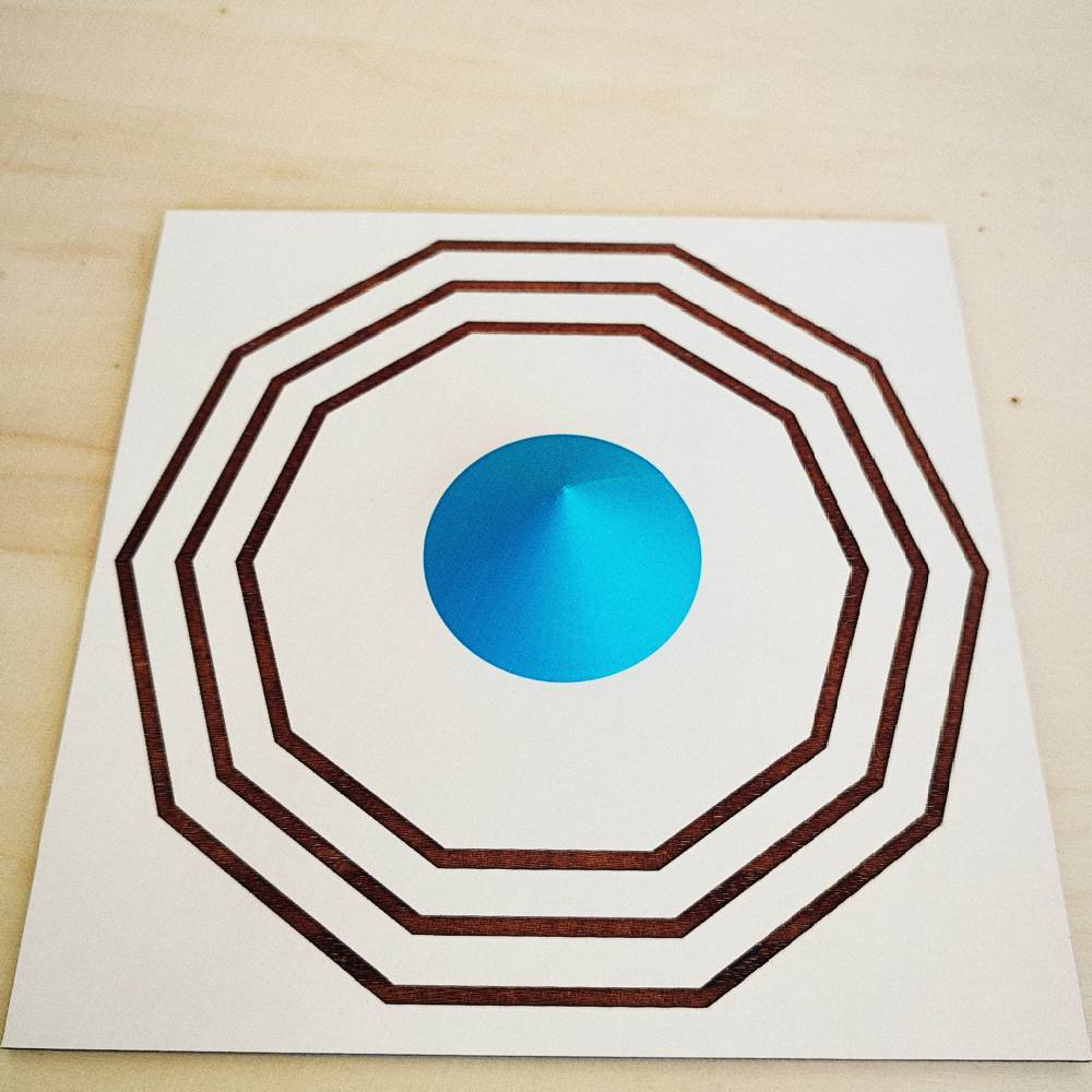 Cone Baixo 3D em PLA – Azul Claro