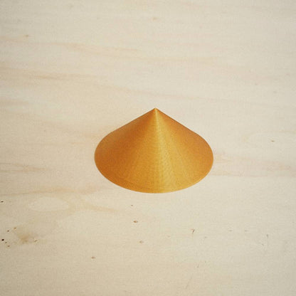 Cone Baixo 3D em PLA – Dourado