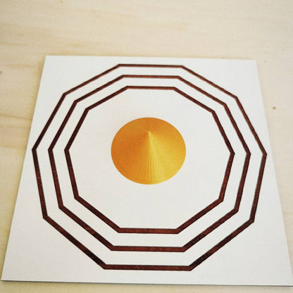 Cone Baixo 3D em PLA – Dourado