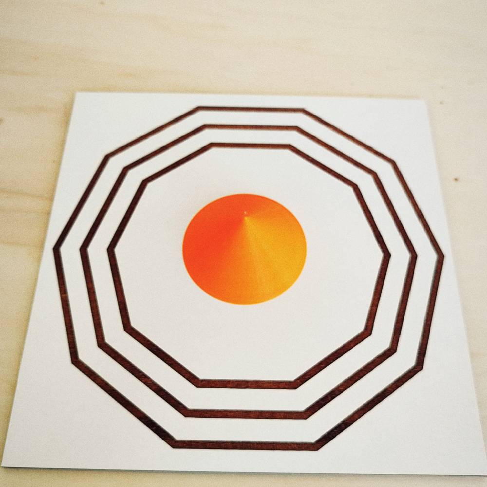Cone Baixo 3D em PLA – Laranja