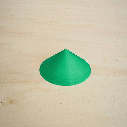 Cone Baixo 3D em PLA – Verde