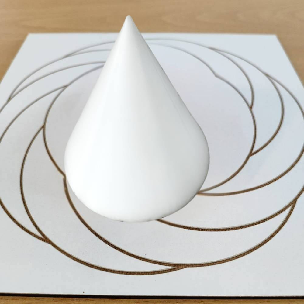 Cone Alto 3D em PLA – Branco