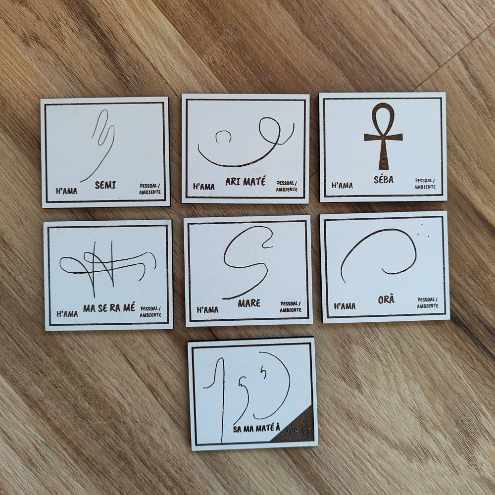 Kit Completo Tameana - 46 Símbolos Gravados a Laser em MDF