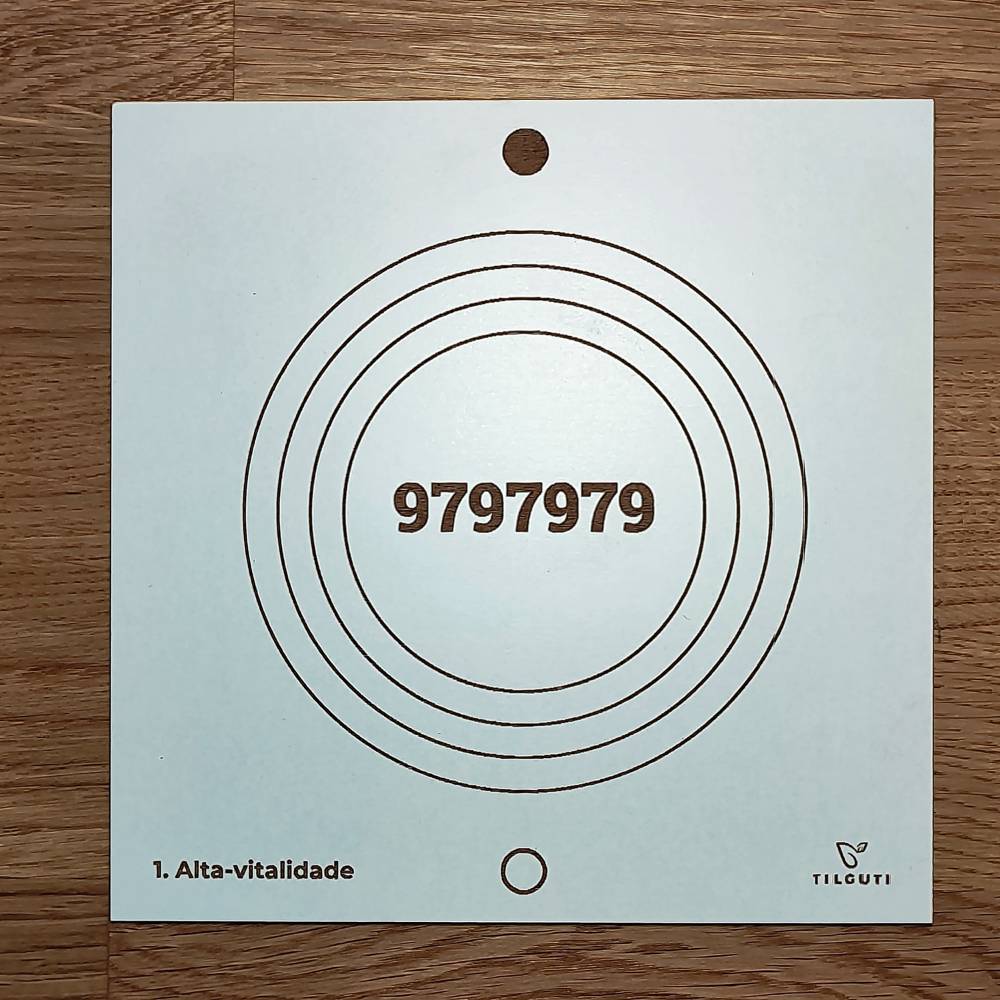 001. Alta Vitalidade | Gráfico Radiestésico em MDF Lacado