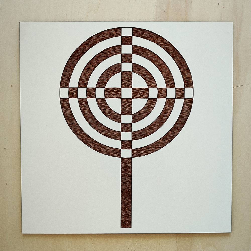 034. Cruz Atlante | Gráfico Radiestésico em MDF Lacado