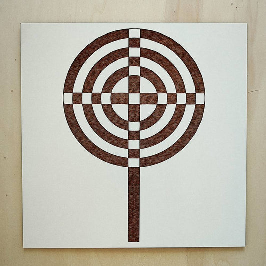 034. Cruz Atlante | Gráfico Radiestésico em MDF Lacado