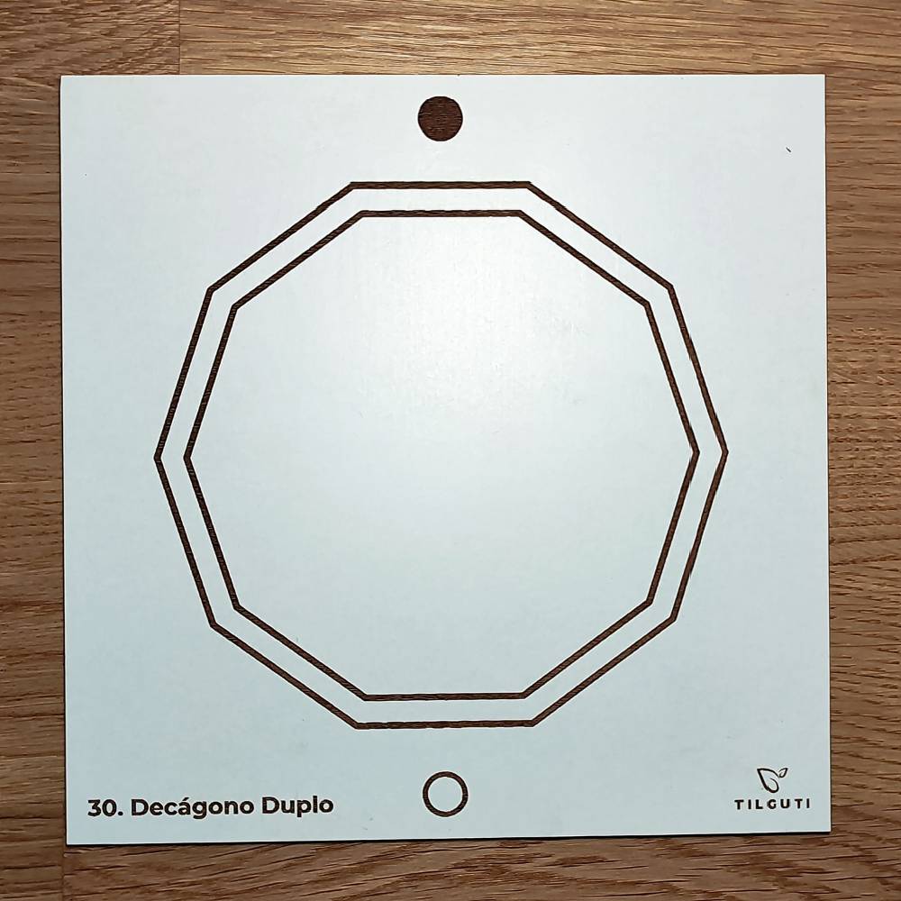 030. Decágono Duplo | Gráfico Radiestésico em MDF Lacado