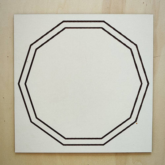 030. Decágono Duplo | Gráfico Radiestésico em MDF Lacado
