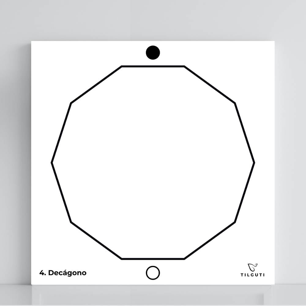 004. Decágono | Tabla radiestésica de PVC