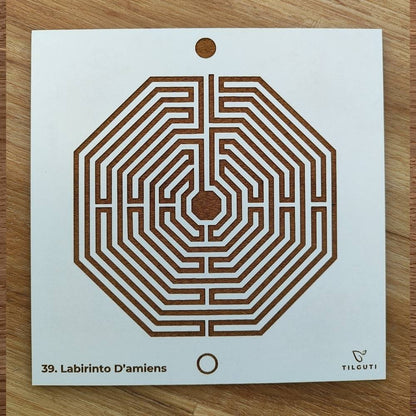 039. Labirinto D’amiens | Gráfico Radiestésico em MDF Lacado
