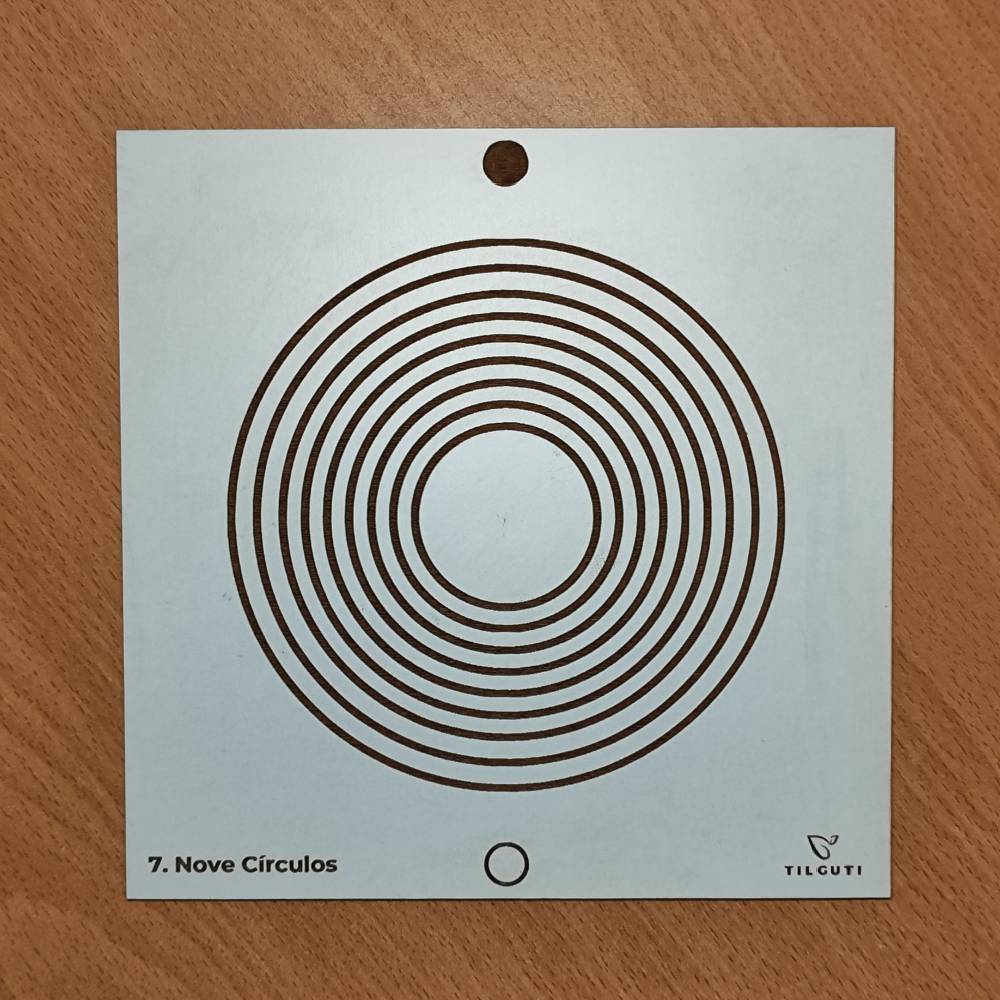 007. Nove Círculos | Gráfico Radiestésico em MDF Lacado