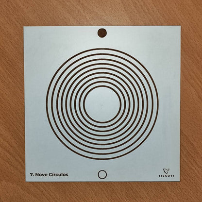 007. Nove Círculos | Gráfico Radiestésico em MDF Lacado