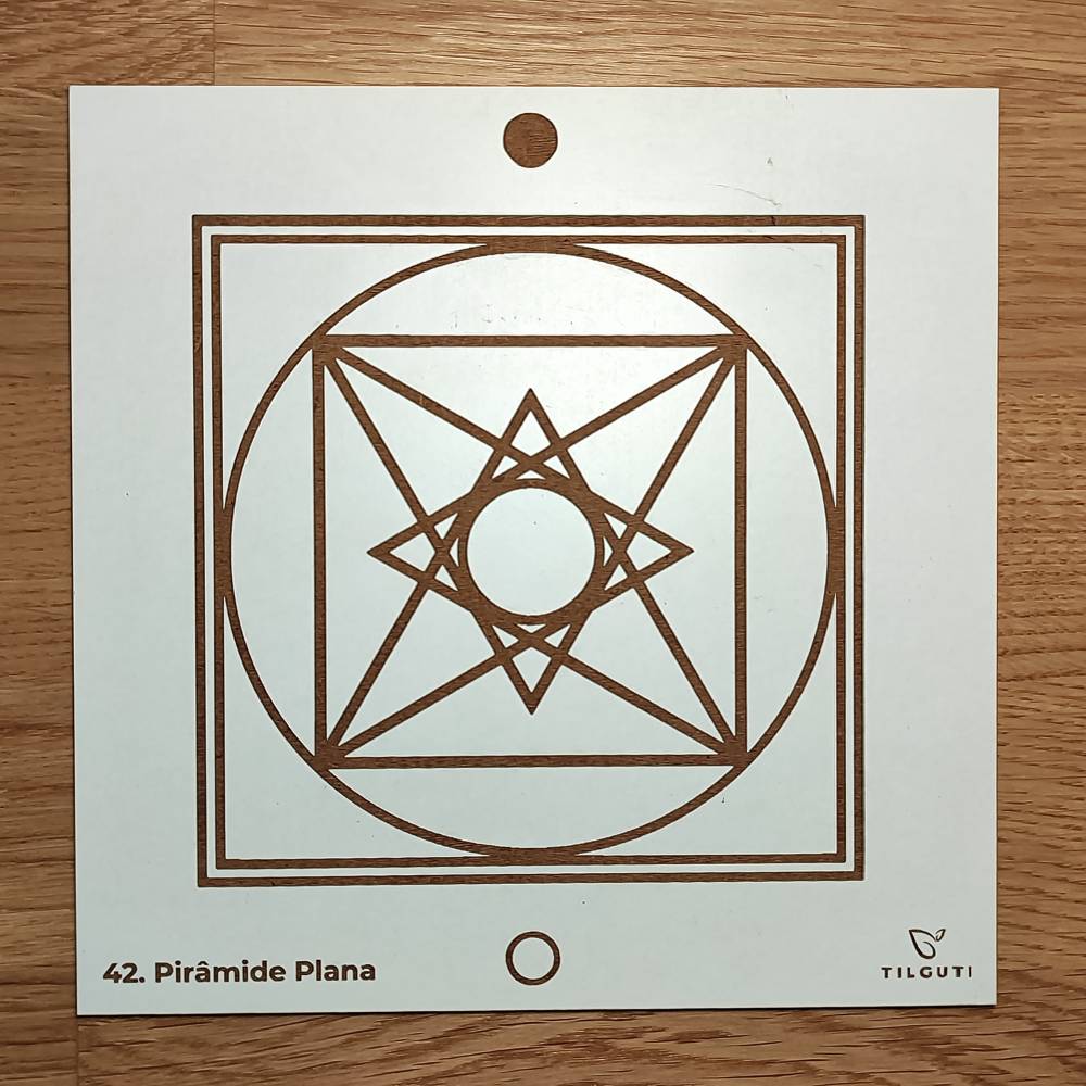 042. Pirâmide Plana | Gráfico Radiestésico em MDF Lacado