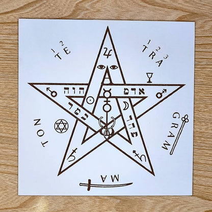 011. Tetragramaton | Gráfico Radiestésico em MDF Lacado