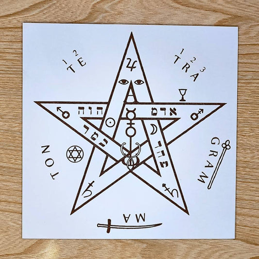 011. Tetragramaton | Gráfico Radiestésico em MDF Lacado