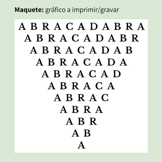 155. Abracadabra Invertido | Gráfico Radiestésico em MDF Lacado