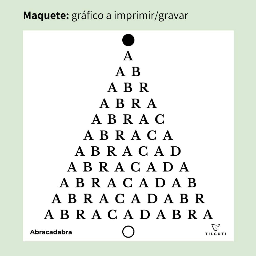 154. Abracadabra | Gráfico Radiestésico em MDF Lacado
