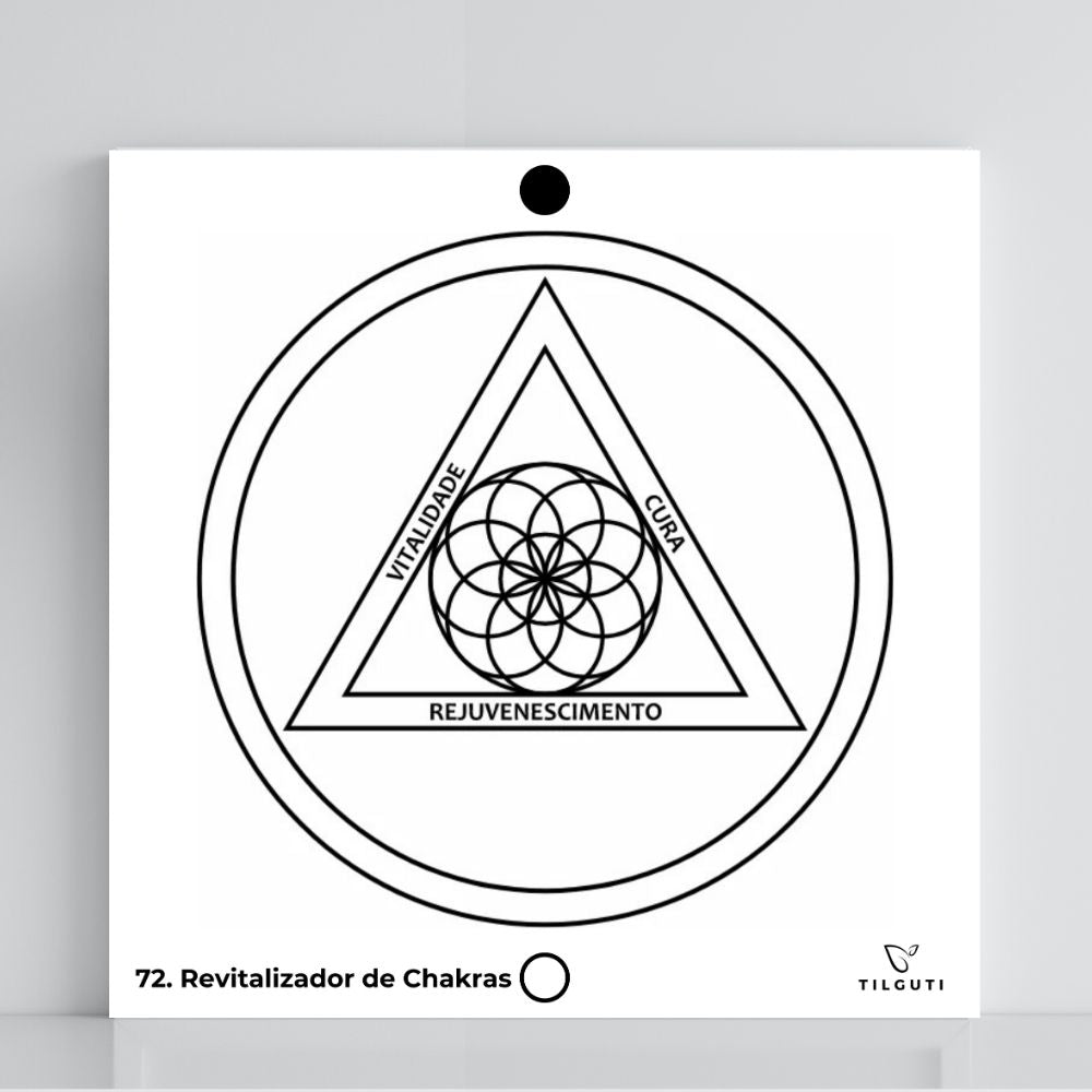 072. Revitalizador dos Chakras | Gráfico Radiestésico em PVC